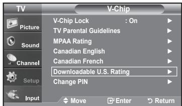 SAMSUNG LN-T1954H - Using the V-Chip for Digital channels - 3