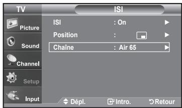 SAMSUNG LN-T1954H - Changer la chaine de la fenetre ISI - 1