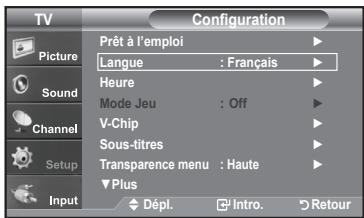 SAMSUNG LN-T1954H - Sélection d'une langue de menu - 1