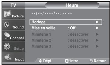 SAMSUNG LN-T1954H - Option 1:Réglage manuel del 'horloge - 2