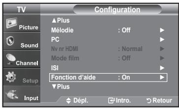 SAMSUNG LN-T1954H - Configuration de la fonction d'aide - 1