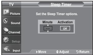 SAMSUNG LN-T1954H - Setting the Sleep Timer - 2