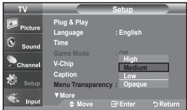 SAMSUNG LN-T1954H - Menu Transparency Level - 2