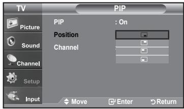 SAMSUNG LN-T1954H - Changing the Position of the PIP Window - 2