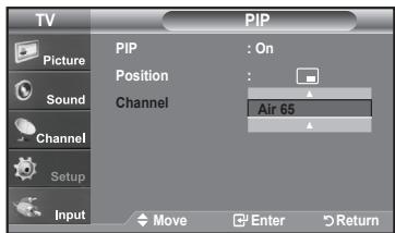 SAMSUNG LN-T1954H - Changing the PIP Channel - 2