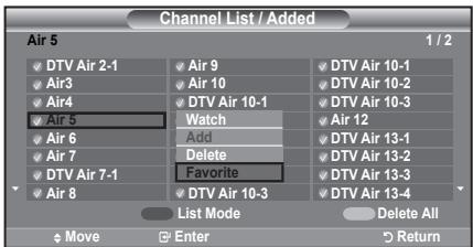 SAMSUNG LN-T1954H - To set-up Your Favorite Channels - 3