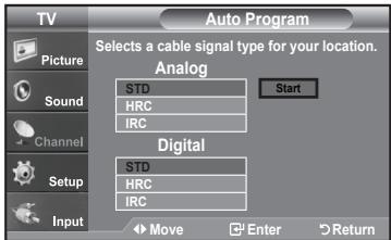 SAMSUNG LN-T1954H - Storing Channels in Memory (Automatic Method) - 3