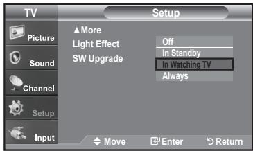 SAMSUNG LN-T1954H - Setting the Light Effect - 2