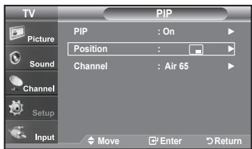 SAMSUNG LN-T1954H - Changing the Position of the PIP Window - 1