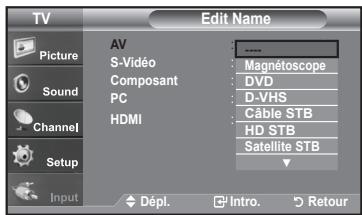 SAMSUNG LN-T1954H - Pour éditer le nom de la source - 3