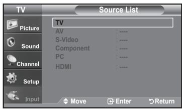 SAMSUNG LN-T1954H - To Select the Source - 2