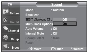 SAMSUNG LN-T1954H - Setting the TruSurround XT - 2