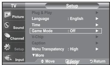 SAMSUNG LN-T1954H - Using the Game Mode - 1