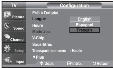 SAMSUNG LN-T1954H - Sélection d'une langue de menu - 2