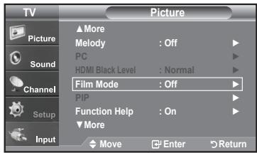 SAMSUNG LN-T1954H - Setting the Film Mode - 1