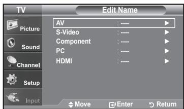 SAMSUNG LN-T1954H - To Edit the Input Source Name - 2