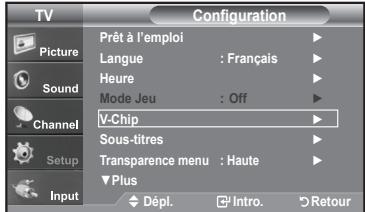 SAMSUNG LN-T1954H - Comment configurer les restrictions à l'aide des 'Français canadien' - 1