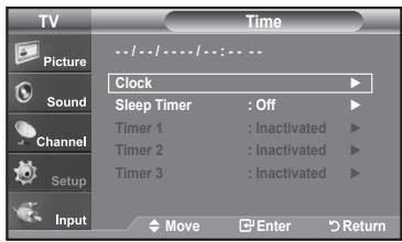 SAMSUNG LN-T1954H - Option 1: Setting the Clock Manually - 2