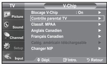 SAMSUNG LN-T1954H - Comment configurer les restrictions à l'aide des 'Contrôle parental TV' - 3