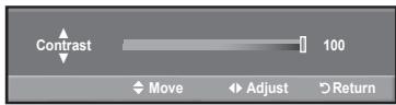 Contrast 100 Move Adjust Return