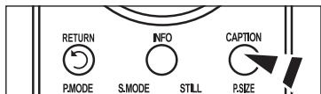 RETURN INFO CAPTION P.MODE S.MODE STILL P.SIZE