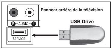 Pannear arrière de la télévision R - AUDIO - L SERVICE USB Drive