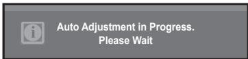 Auto Adjustment in Progress. Please Wait