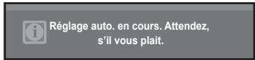 Réglage auto. en cours. Attendez, s'il vous plaît.
