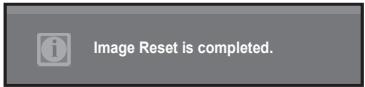 Image Reset is completed.