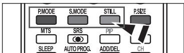 P.MODE S.MODE STILL P.SIZE MTS SRS PIP SLEEP AUTO PROG. ADD/DEL CH