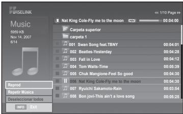 WISELINK Music 5959 KB Nov 14, 2007 6/14 Reprod Repetir Musica Deselecciónar todos INFO Exit Nat King Cole-Fly me to the moon Carpeta superior Carpeta 1 001 Swan Song feat TBNY 002 Beatles-Yesterday 003 Fall in Love 004 Tom Waits-Time 005 Chuck Mangione-Fest So good 006 Nat King Cole-Fly me to the m…