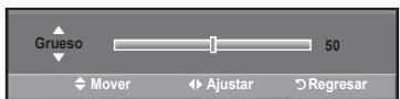 Grueso 50 Mover Ajustar Regresar