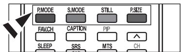 PMODE S.MODE STILL P.SIZE FAV.CH CAPTION PIP SLEEP SRS MTS CH
