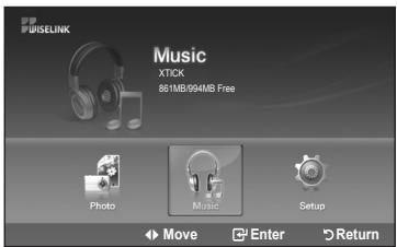 USELINK Music XTICK 861MB/994MB Free Photo Music Setup Move Enter Return