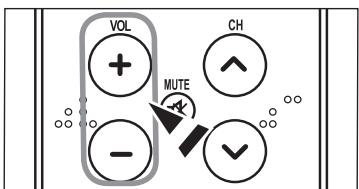 SAMSUNG LN-T4081F - Utilisation des touches de réglage du volume - 1