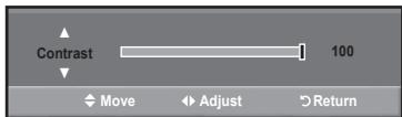Contrast 100 Move Adjust Return