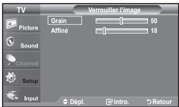 TV Picture Sound Channel Setup Input Grain 50 Affiné 18 Dépl. Intro. Retour