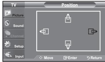 SAMSUNG LN37A450 - Changing the Screen Position - 2