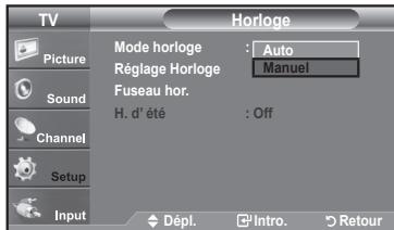 SAMSUNG LN37A450 - Option 1: Réglage manuel de l'horloge - 3