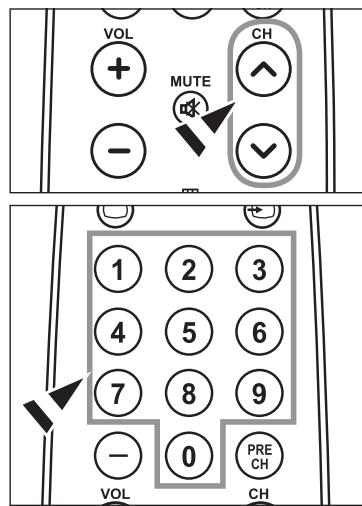 SAMSUNG LN37A450 - Utilisation du pavé numérique - 1
