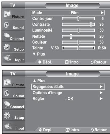 SAMSUNG LN37A450 - Activation de la fonction Réglages des détails - 1