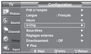 SAMSUNG LN37A450 - Comment configurer les restrictions à l'aide des 'Anglais canadien' - 1