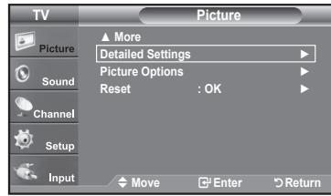 SAMSUNG LN37A450 - Activating Detailed Settings - 2