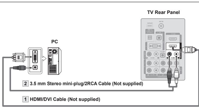 SAMSUNG LN37A450 - Using the HDMI/DVI Cable - 1
