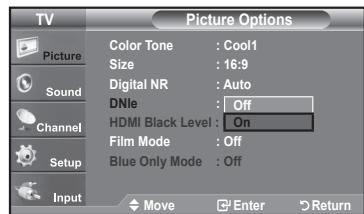 SAMSUNG LN37A450 - Setting the DNle (Digital Natural Image engine) - 2