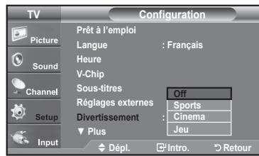 SAMSUNG LN37A450 - Réglage du mode Divertissement - 2