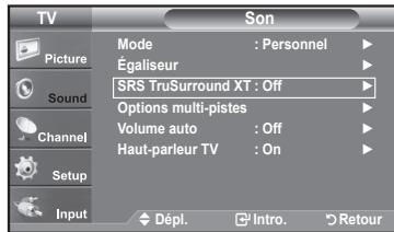 SAMSUNG LN37A450 - Paramétrage de la technologie TruSurround XT - 2