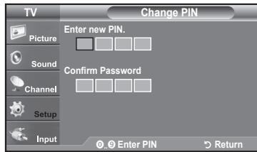 SAMSUNG LN37A450 - Setting Up Your Personal ID Number (PIN) - 4