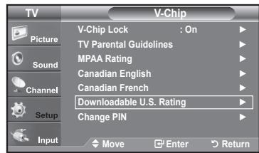 SAMSUNG LN37A450 - Using the V-Chip for Digital channels - 3
