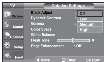 SAMSUNG LN37A450 - Setting the Black adjust - 2